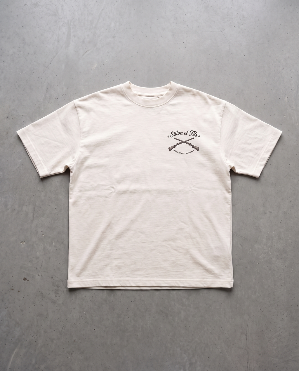 Tee lourd « Sillon & Fils » — écru