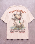 Tee lourd « Coup Double » — écru