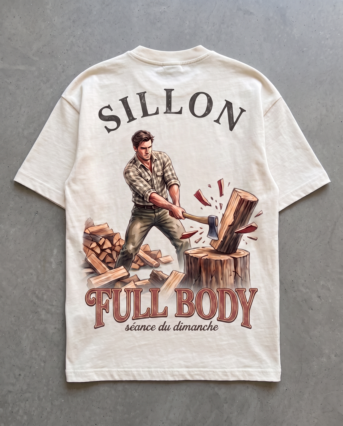 Tee lourd « Full Body » — écru