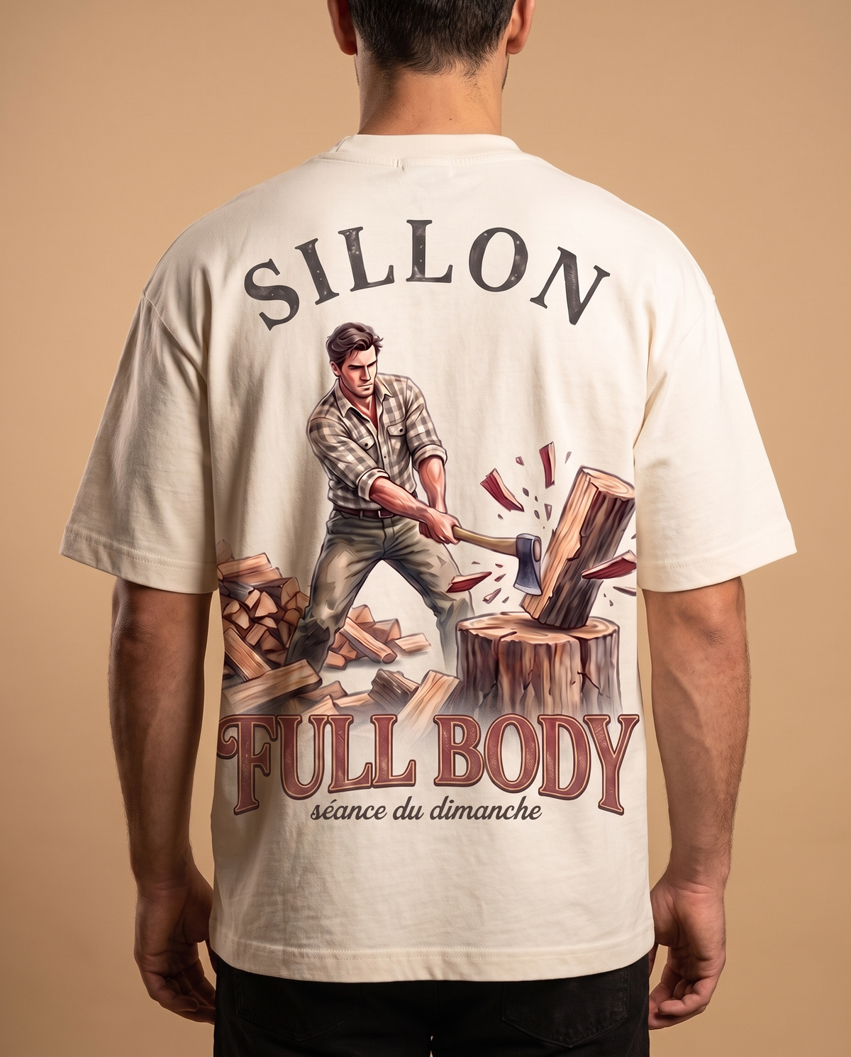 Tee lourd « Full Body » — écru