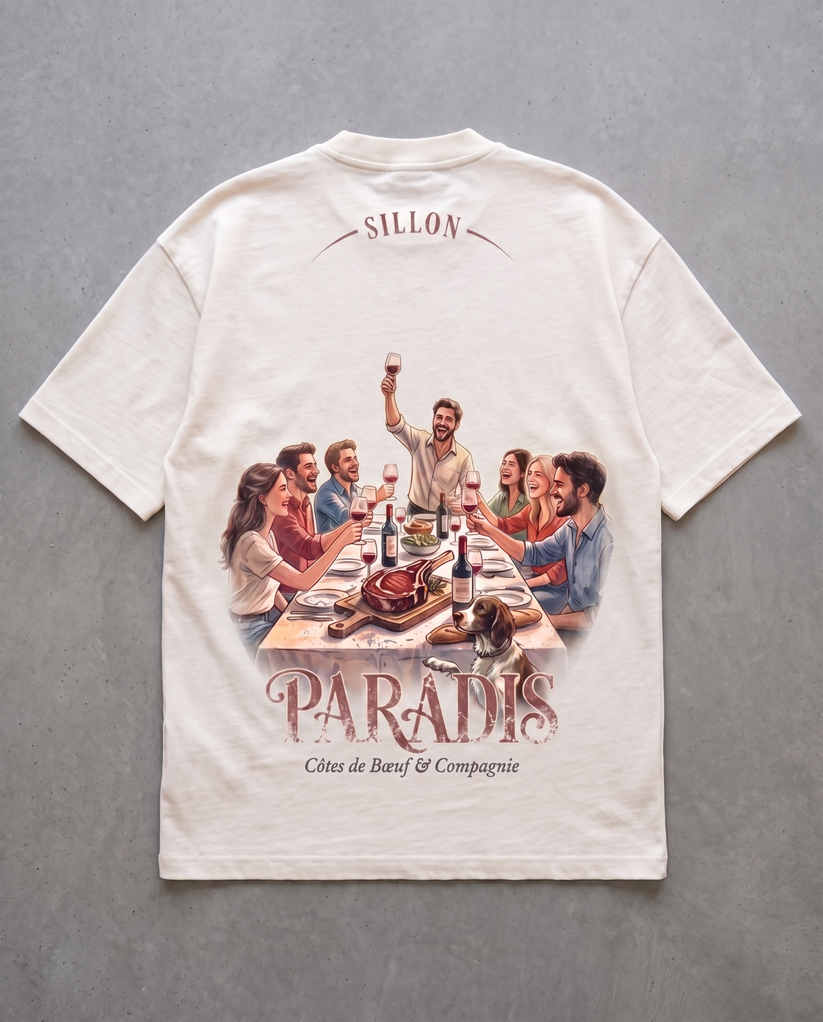 Tee lourd « Paradis » — écru