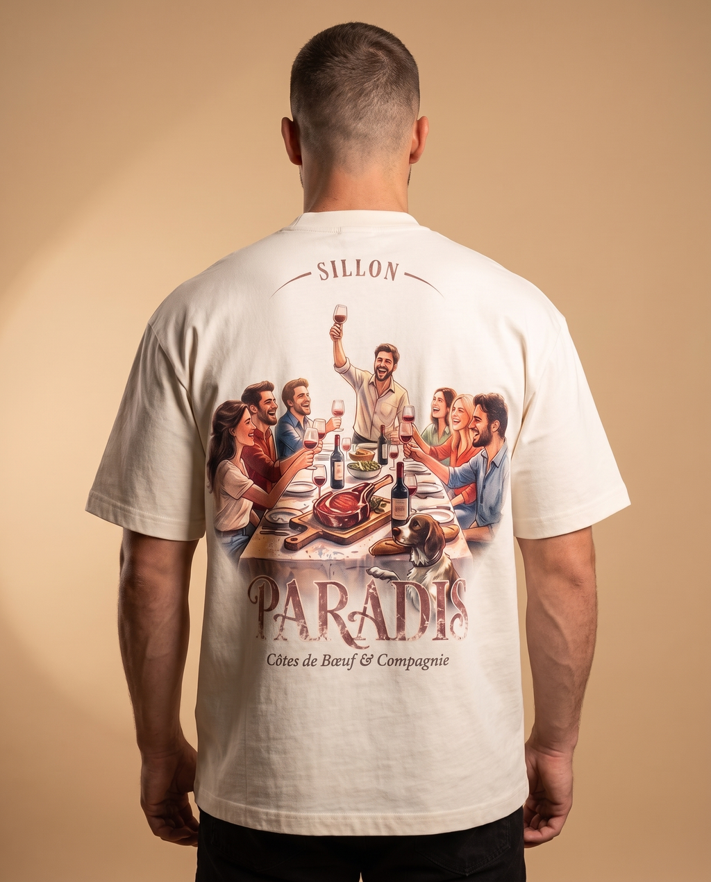 Tee lourd « Paradis » — écru