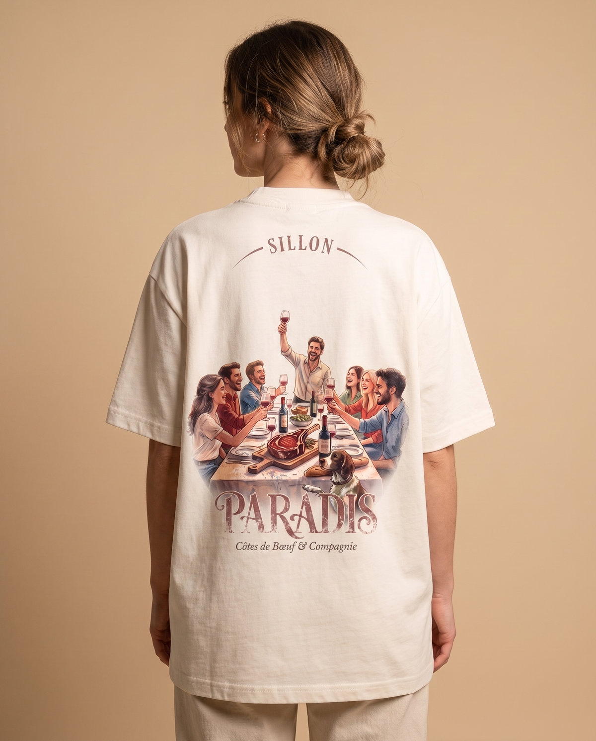 Tee lourd « Paradis » — écru