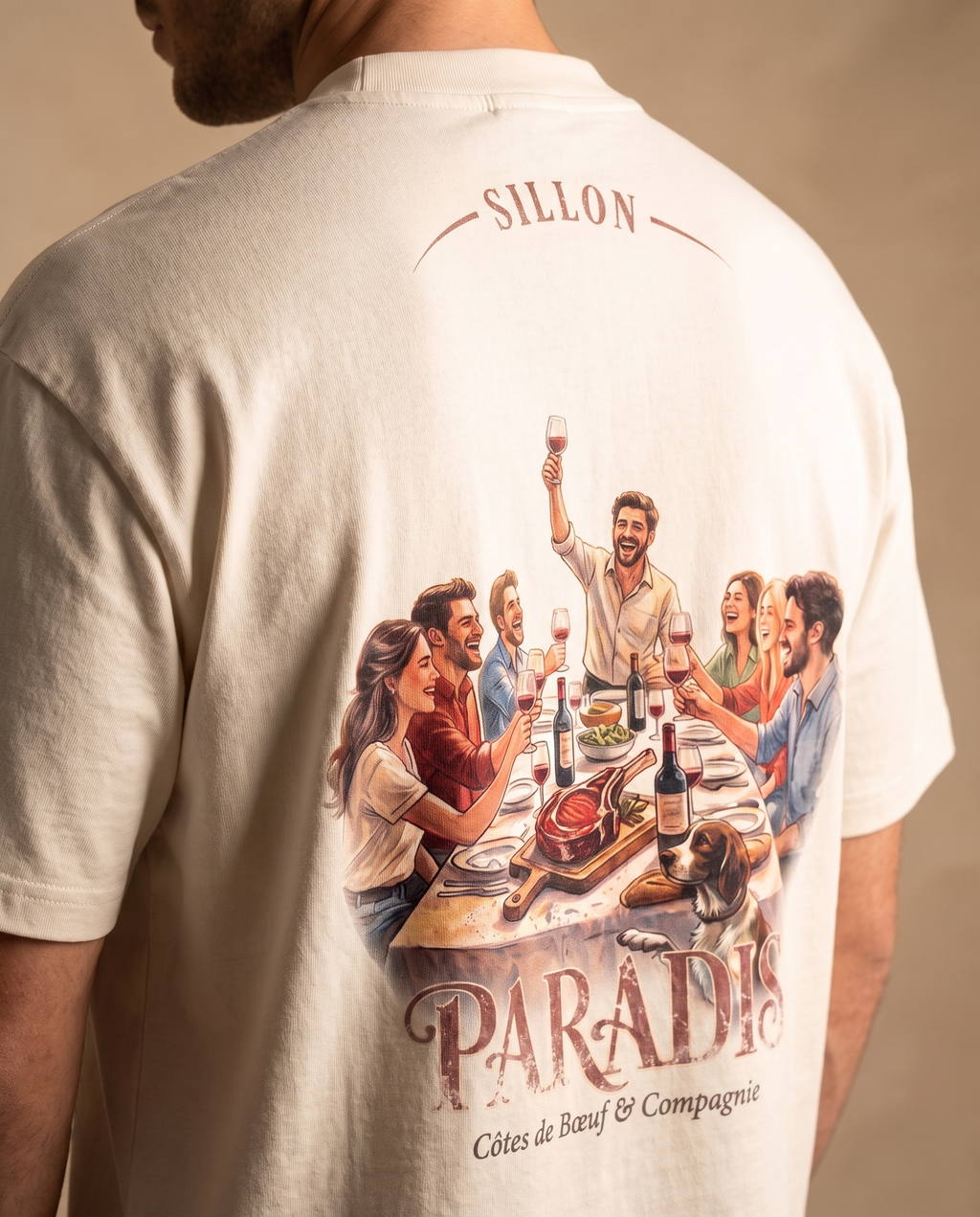 Tee lourd « Paradis » — écru